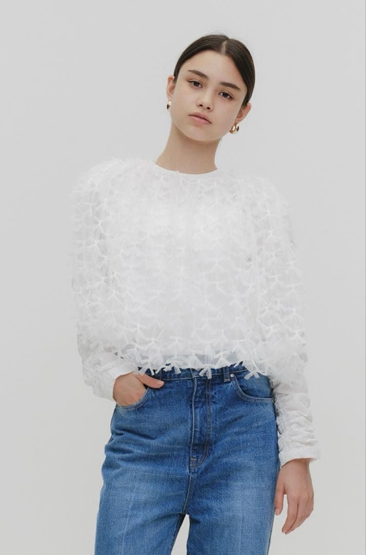 【正規品】yori shirocon リボンチュールジレ 36