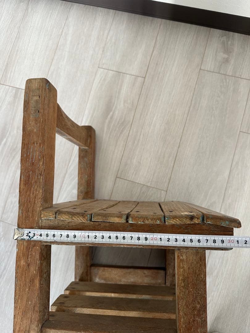小学校ヴィンテージ 椅子アンティーク　ムチャチャkeikiii 木製アッシュペー