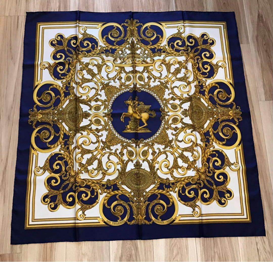 Hermès カレ90 LES TUILERIES シルクツイル フランス製