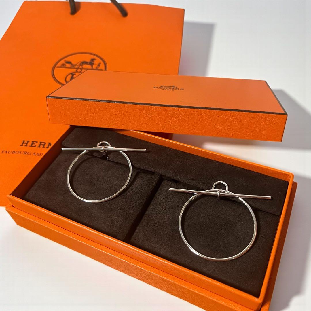 HERMES エルメス ループ mm グラン ペンダント シルバー フープピアス