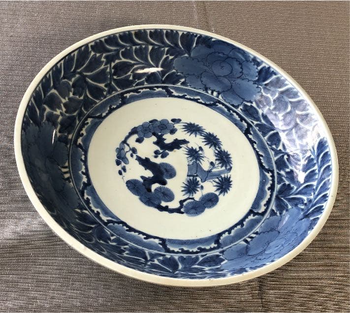 江戸時代  染付け 大皿