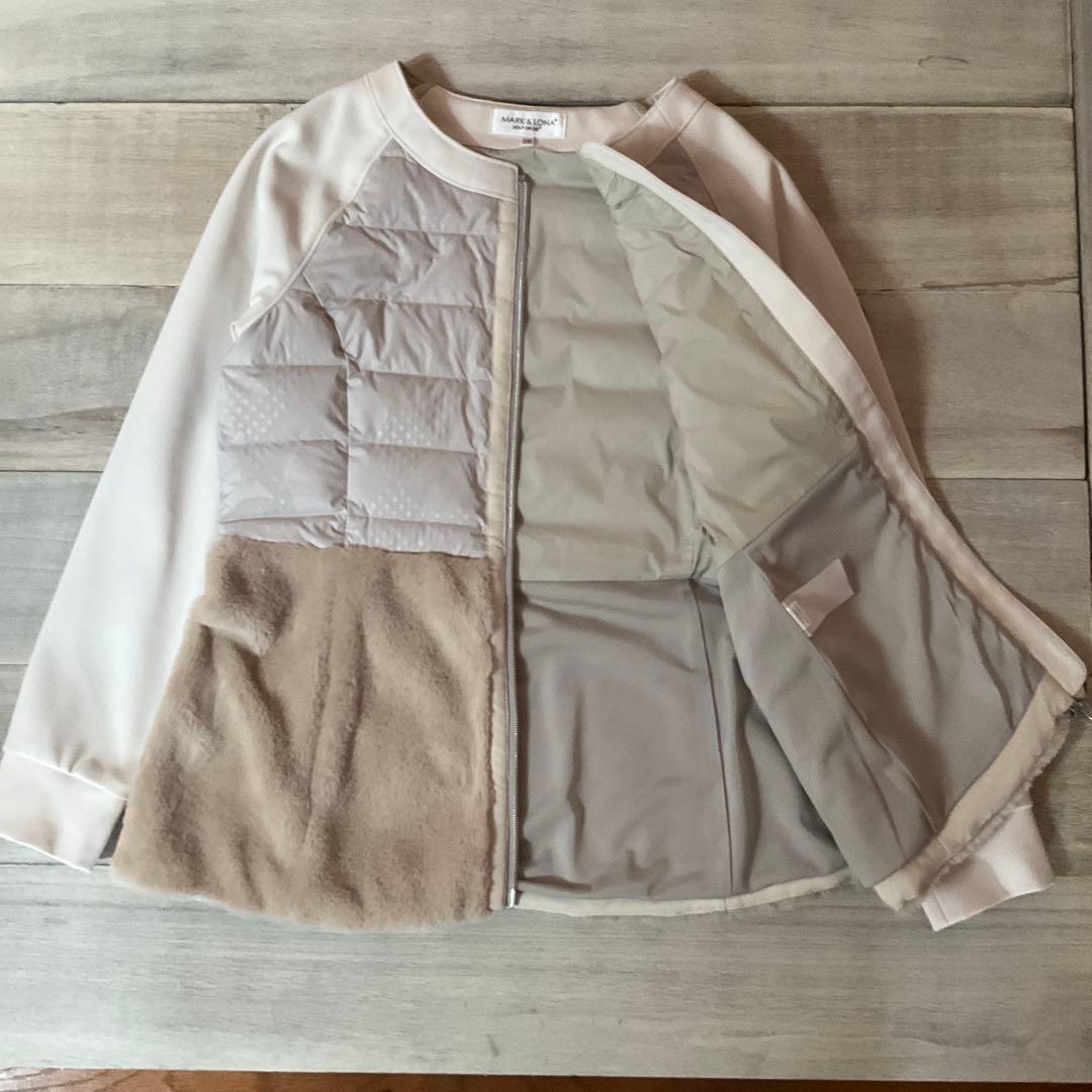 極美品MARK & LONA 異素材中綿ジップアップジャケット 38