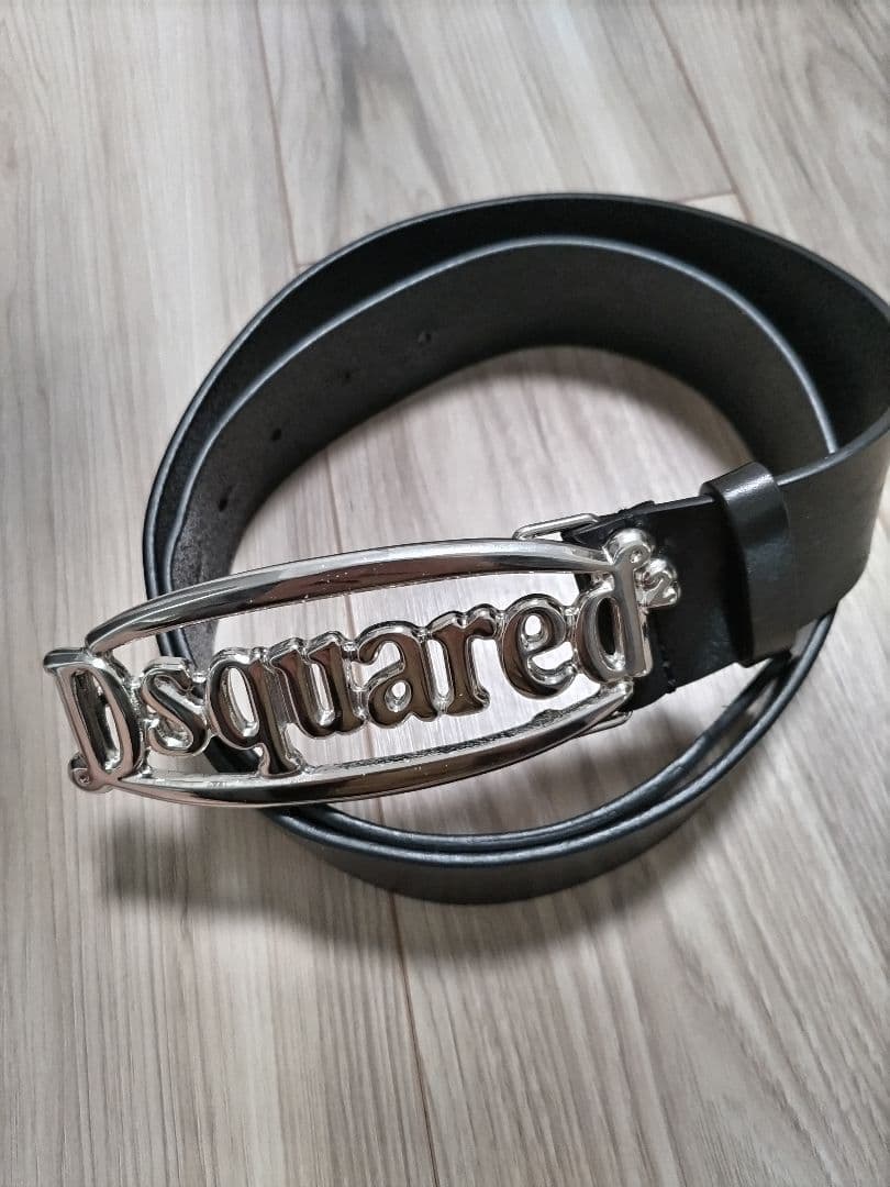 【マサマサ】DSQUARED2 ブラックレザーベルト