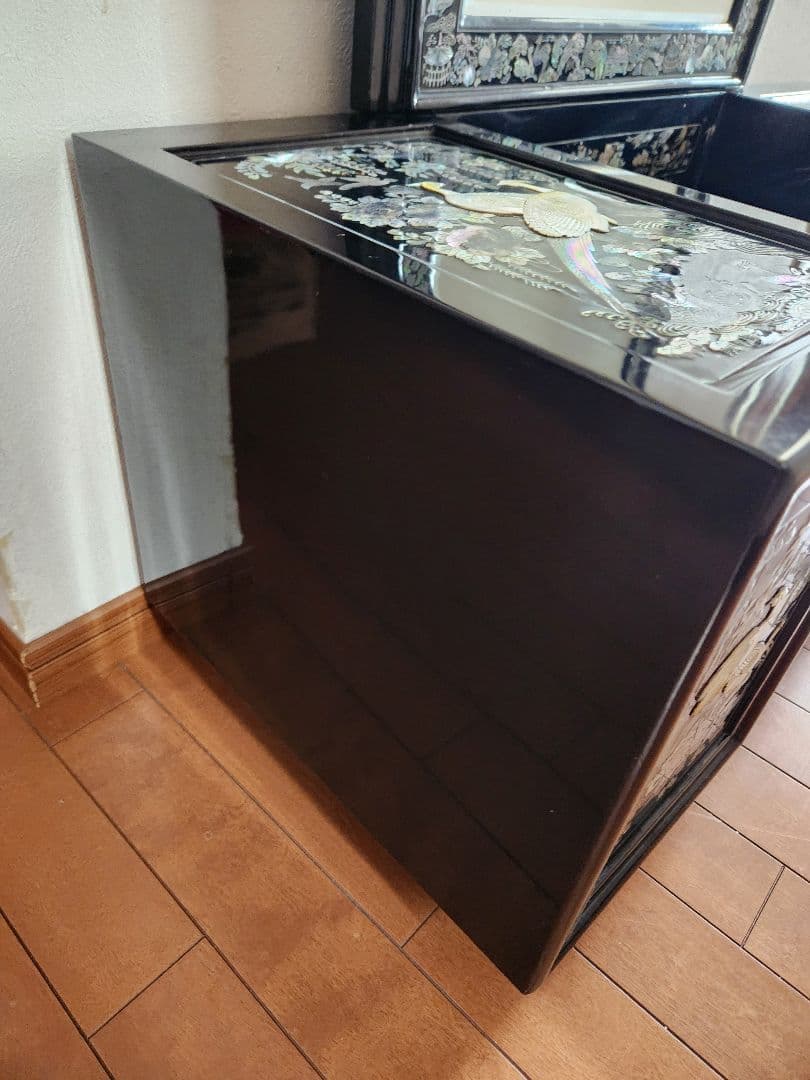 希少螺鈿の鏡台　高級家具アンティークヴィンテージ古道具骨董美術品