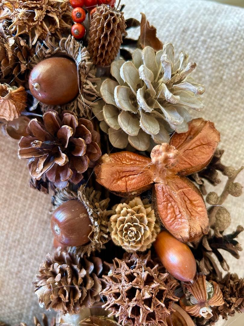 自然の恵み　木の実のリース　ハンドメイド　35センチ！！