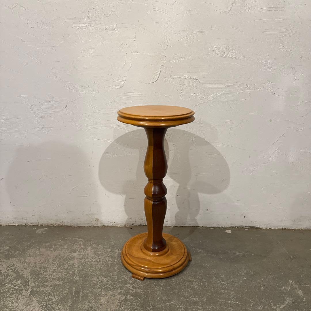 ヴィンテージ　木製サイドテーブル　　花台