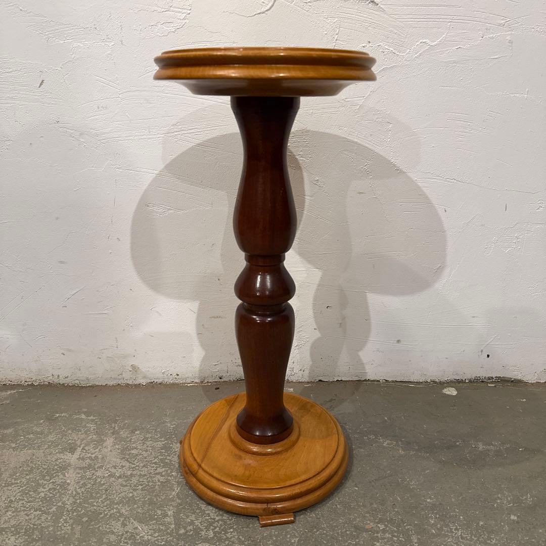 ヴィンテージ　木製サイドテーブル　　花台