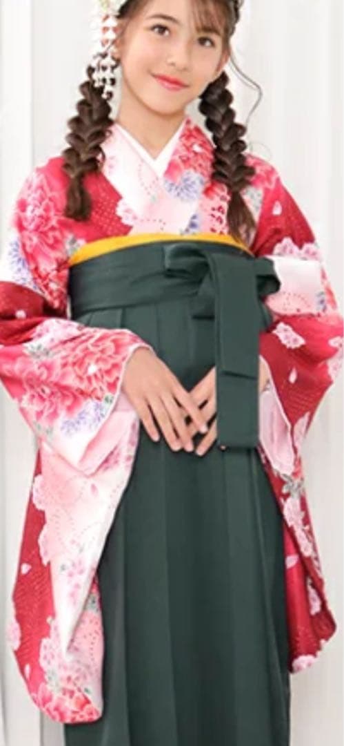 小学生卒業式　袴セット　長襦袢、帯付き