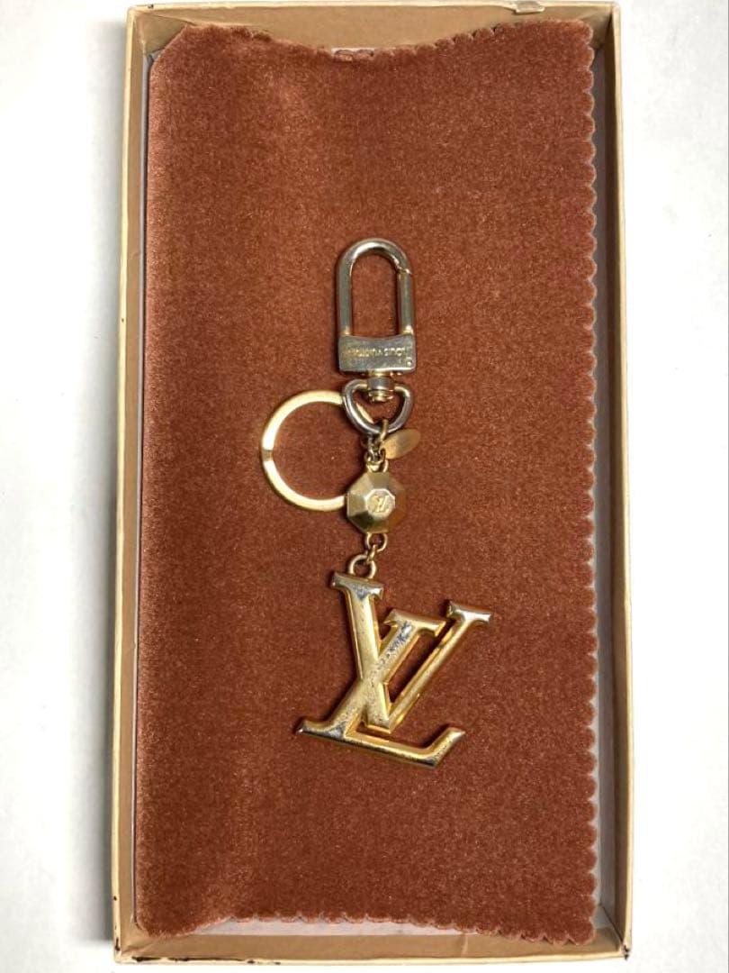 ルイヴィトン　ポルトクレ　LV ファセット　キーホルダー　チャーム　箱付き