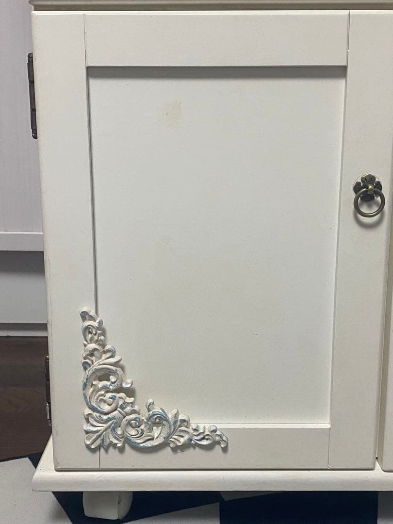 ロココ フレンチ♦️ライディングデスク タイル天板♦️アンティーク調 キッチンワゴン