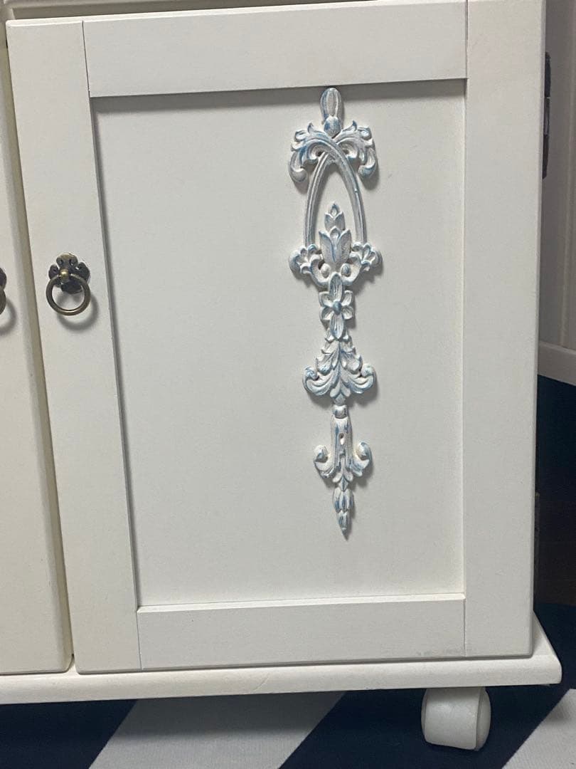 ロココ フレンチ♦️ライディングデスク タイル天板♦️アンティーク調 キッチンワゴン