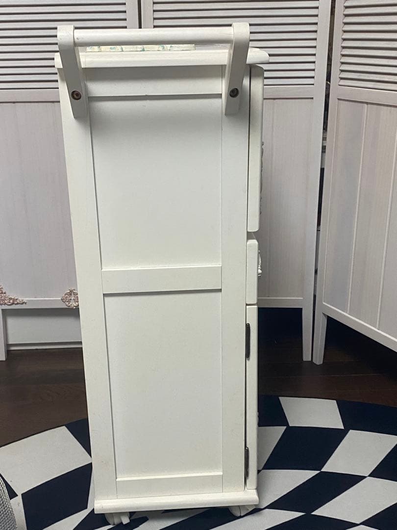 ロココ フレンチ♦️ライディングデスク タイル天板♦️アンティーク調 キッチンワゴン