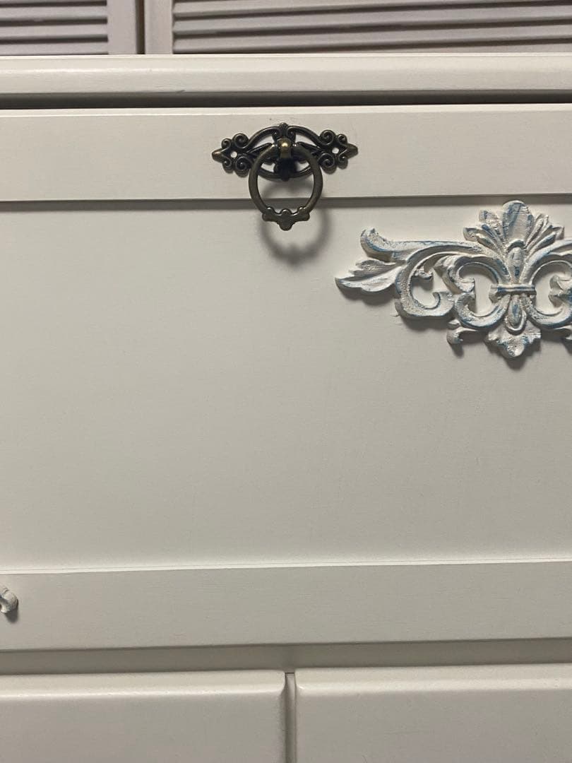 ロココ フレンチ♦️ライディングデスク タイル天板♦️アンティーク調 キッチンワゴン