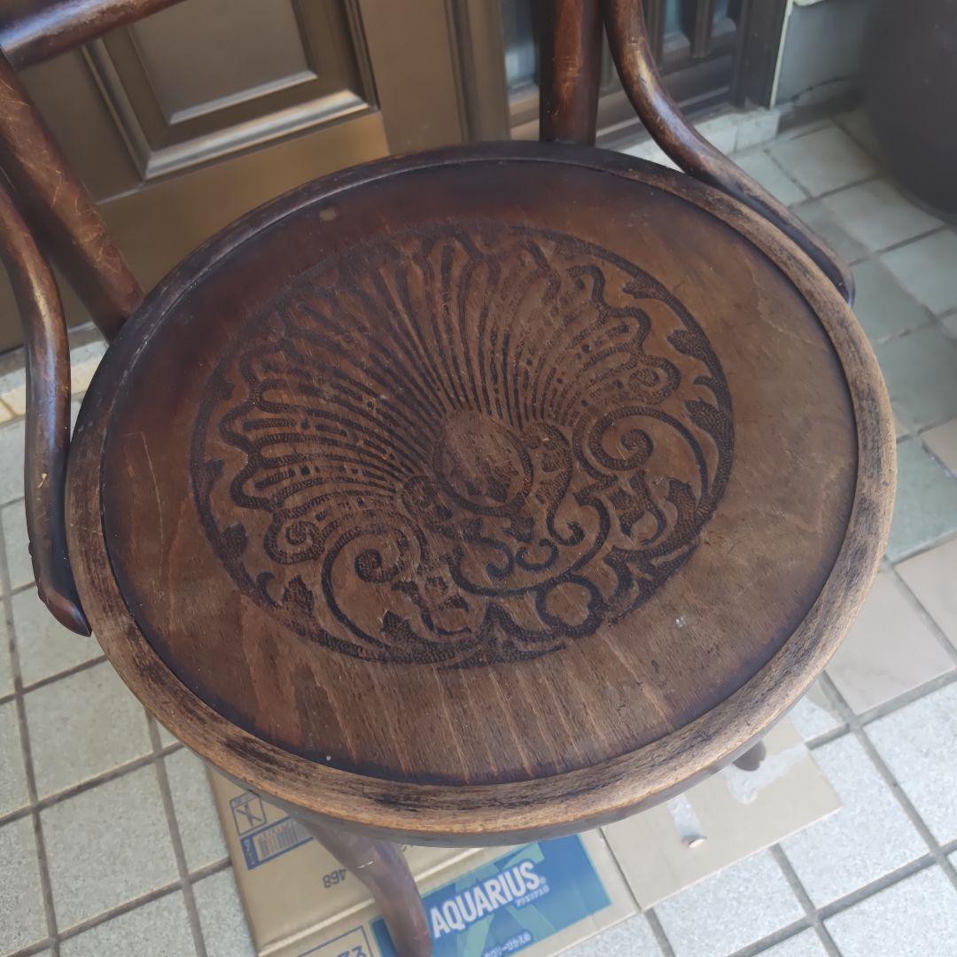 昭和レトロ　木製　手作り　曲木椅子　古民家　古道具　当時物