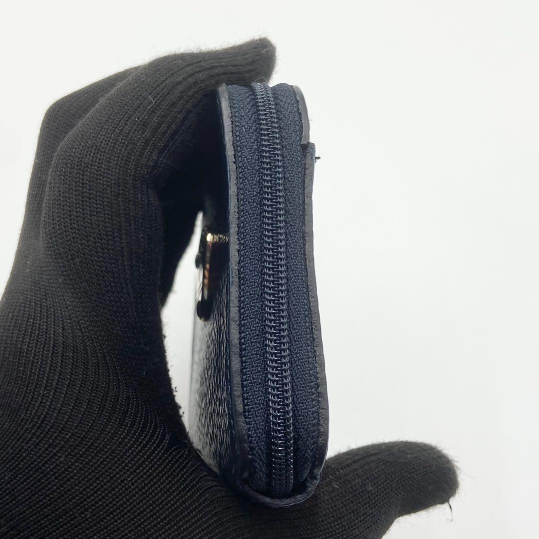 極美品　ATAO アタオ　ミリモ　ケリー　折り財布　レザー　ネイビー