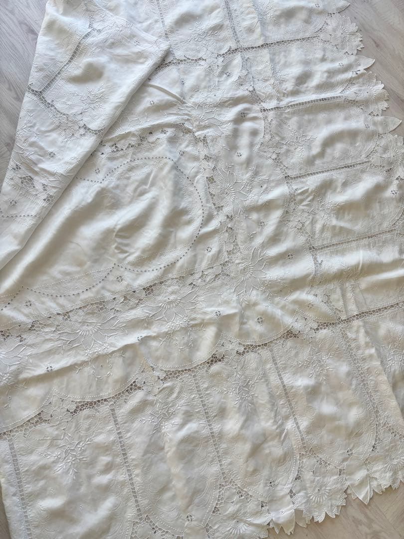 フレンチ コットン アンティーク レースカーテン