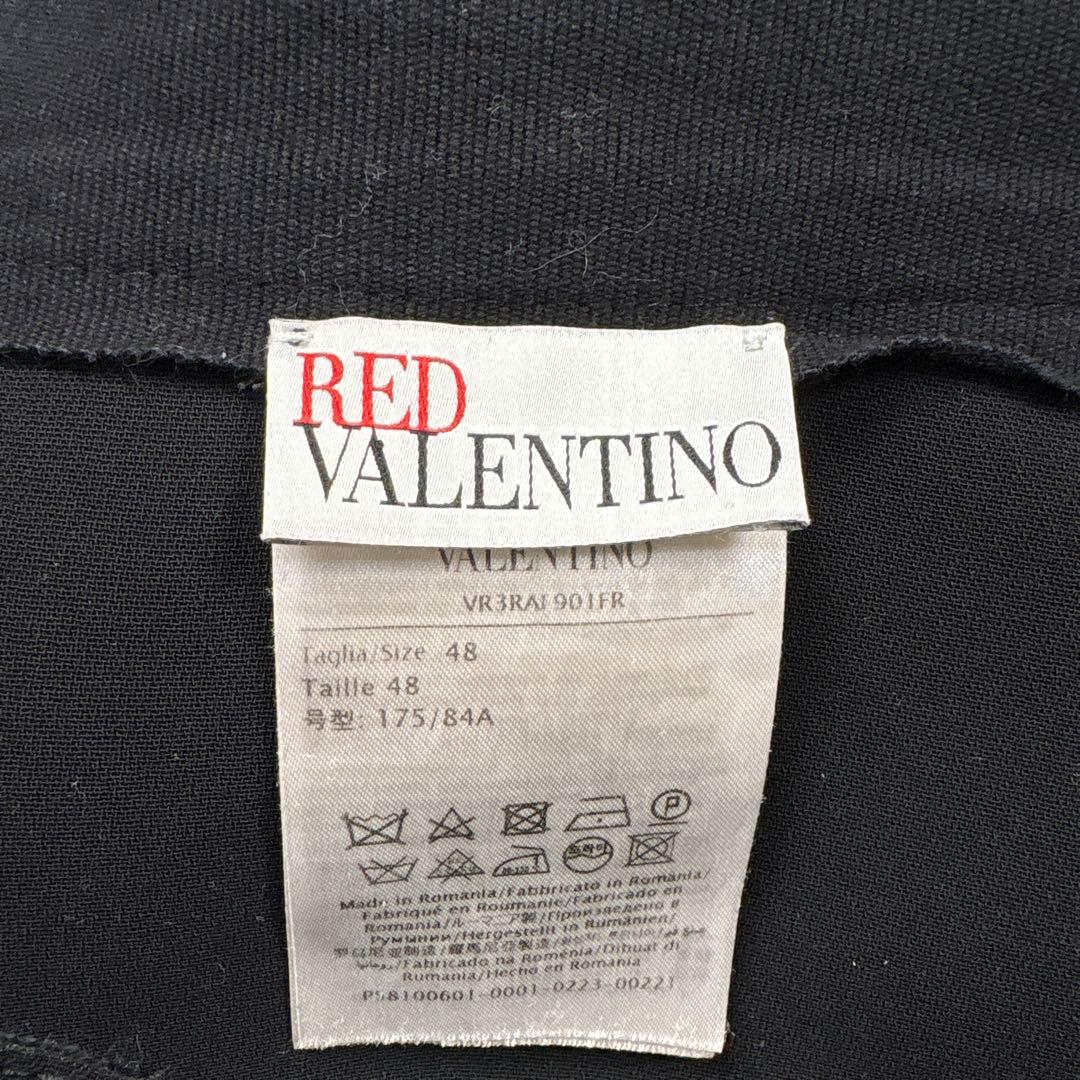 RED VALENTINO スカラップスカート　フレア　ブラック　48