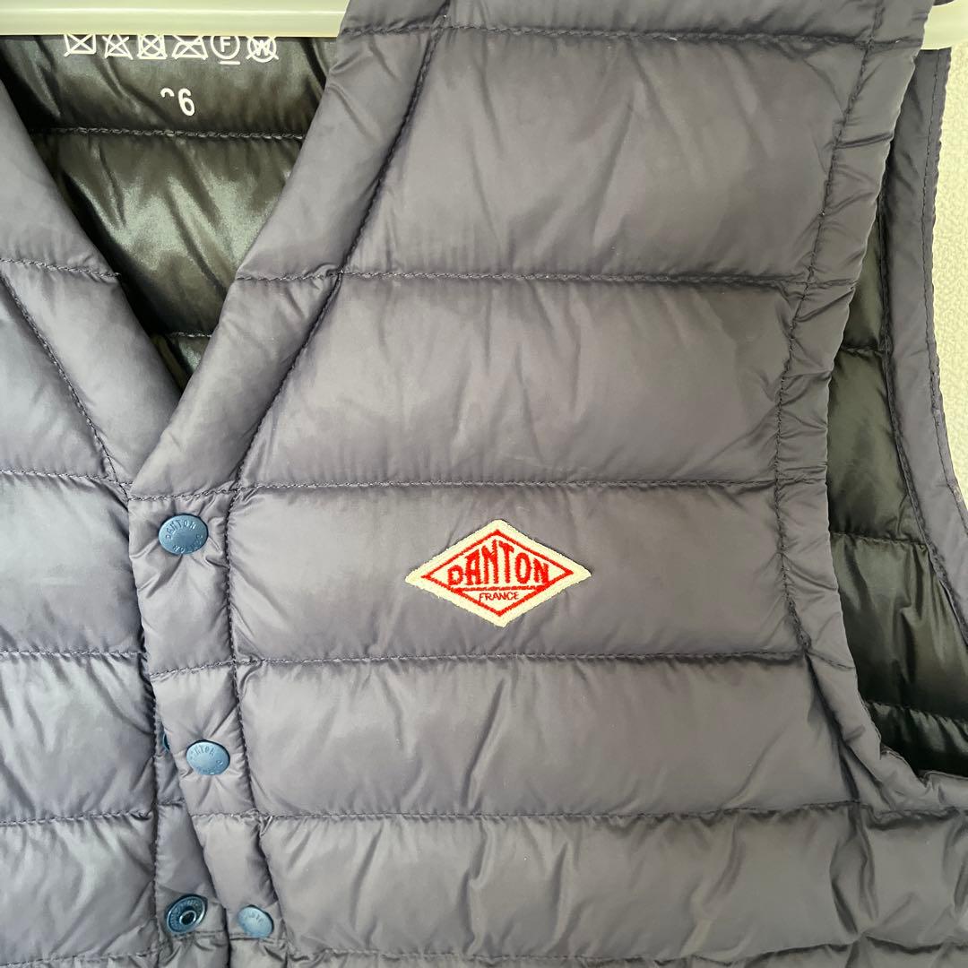 DANTON ネイビー　ダウンベスト36