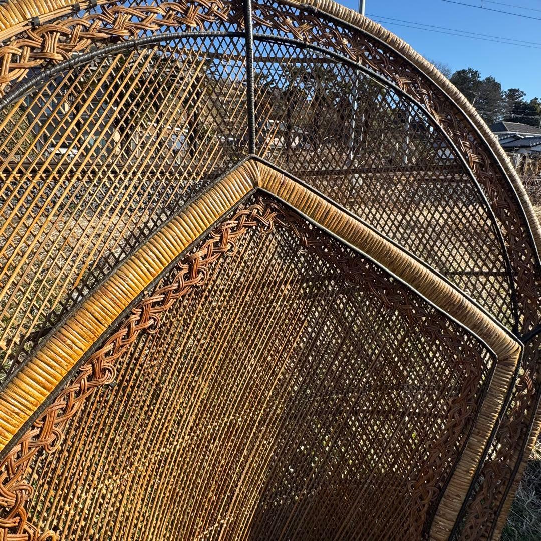 ピーコックチェア 籐家具リゾートエマニエルチェア ラタン アンティーク レトロ