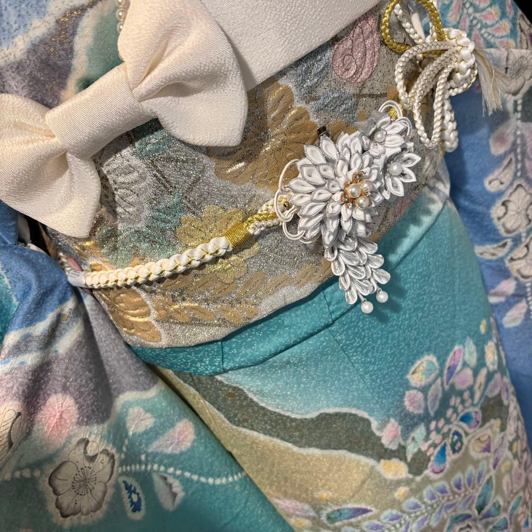 美品　辻ヶ花　作家物　翠山工房　花絞り　逸品　振袖　フルセット 振り袖