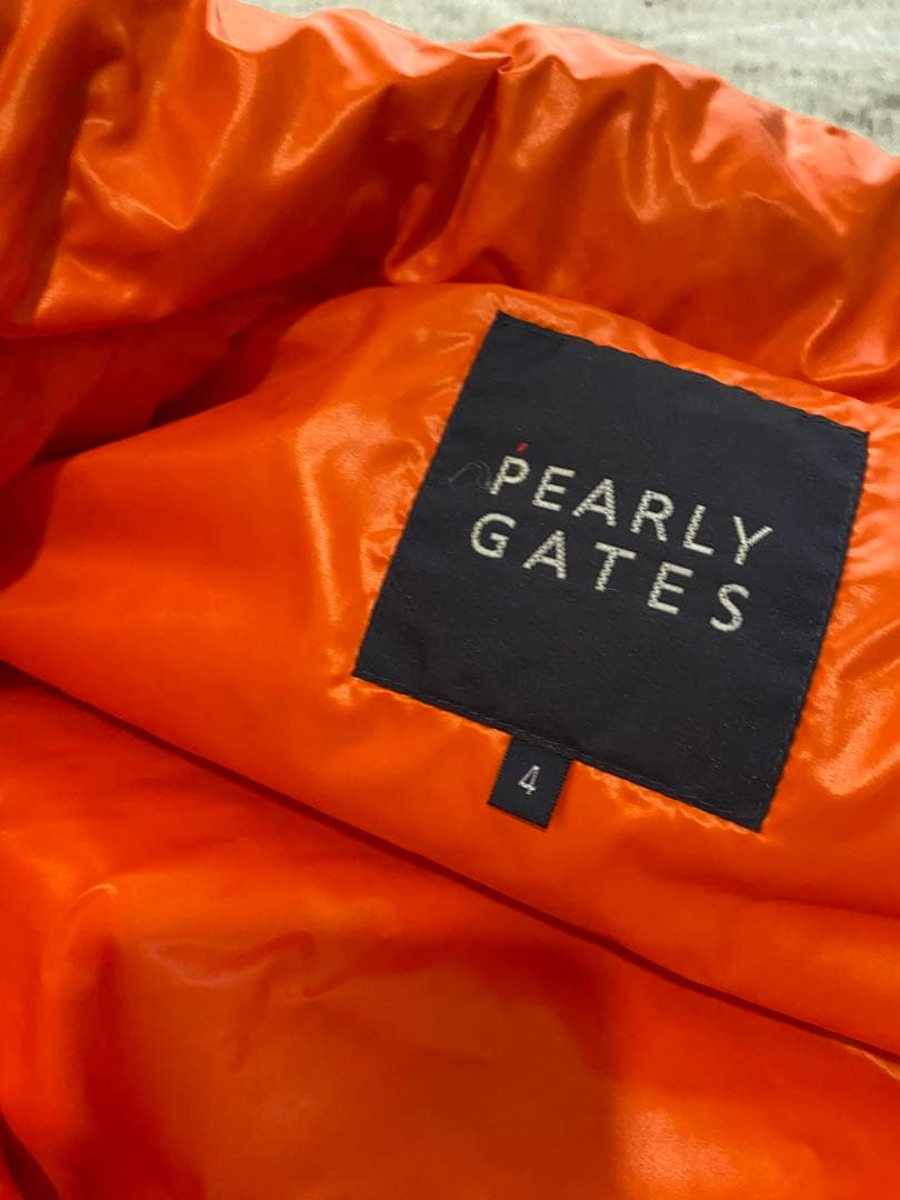 PEARLY GATES ダウンベスト サイズ4 オレンジ