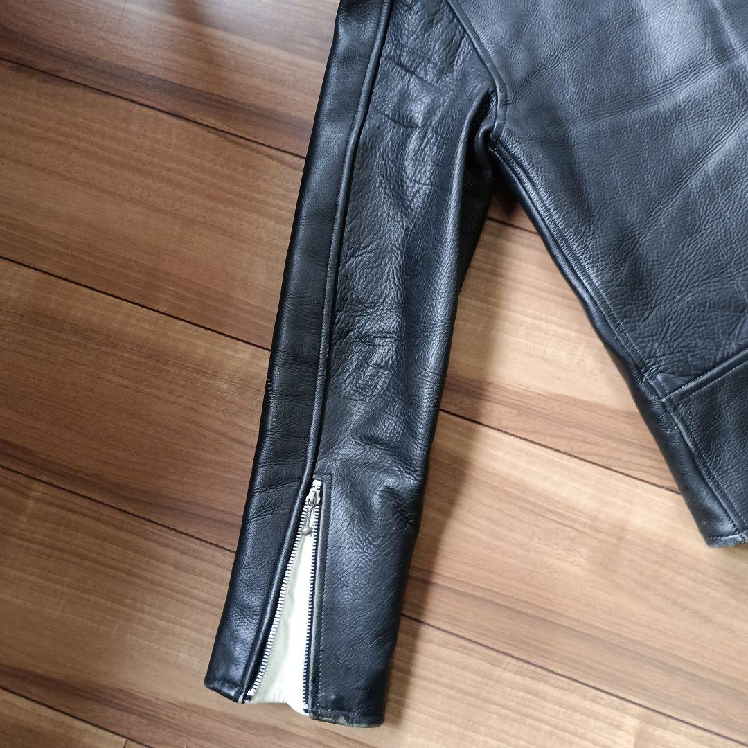 白黒ツートンカラー革ジャン 　KEYSTATION キーステーション ロカビリー