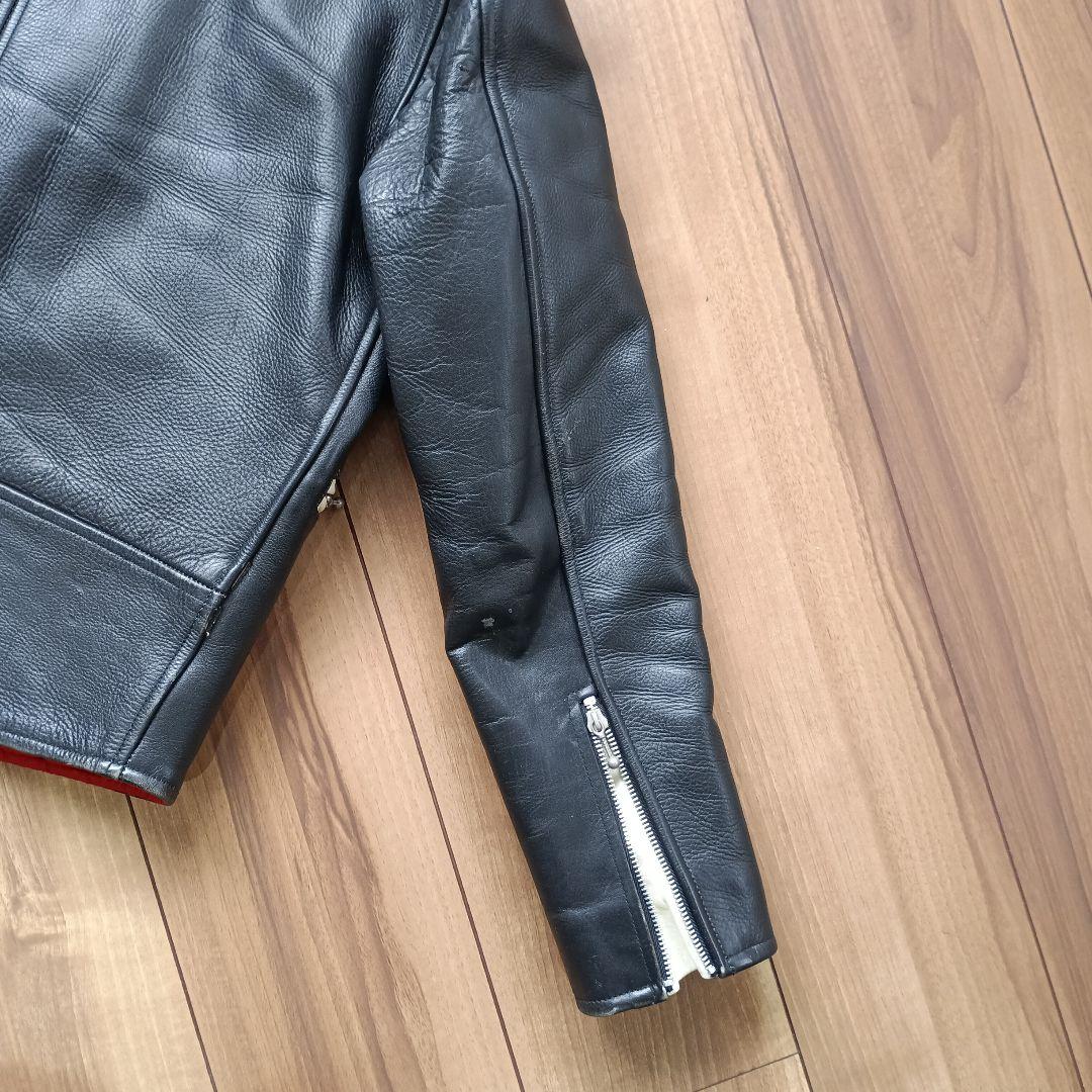 白黒ツートンカラー革ジャン 　KEYSTATION キーステーション ロカビリー