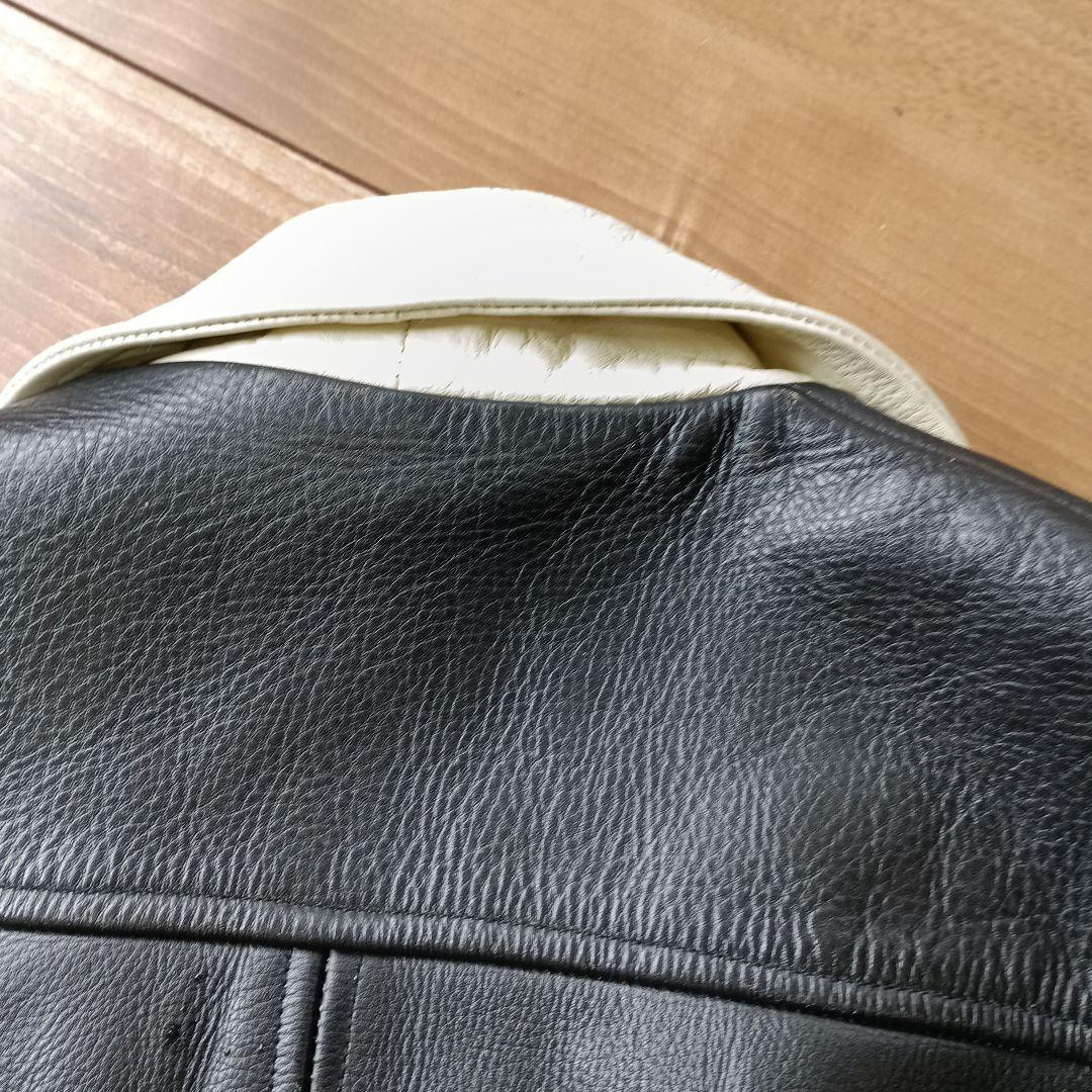 白黒ツートンカラー革ジャン 　KEYSTATION キーステーション ロカビリー