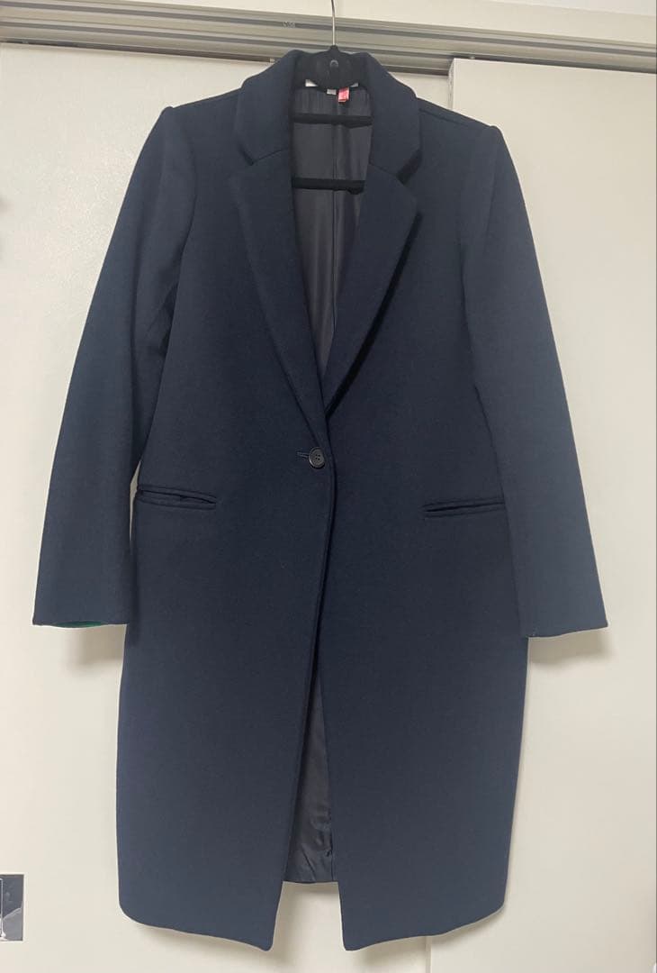 ENFOLD エンフォルド ネイビー チェスターコート38