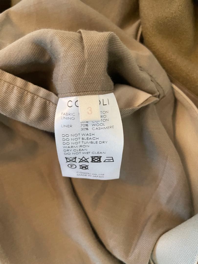 comoli 20AW タイロッケンコート サイズ3