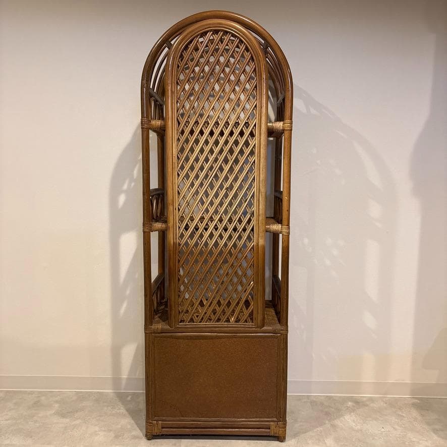 ラタン製アーチ型シェルフ