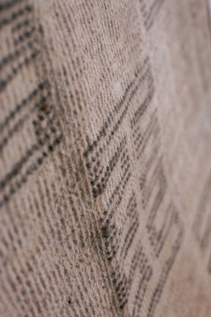 153×86 モロッコ　ベニワレン　新品　ウール　ブラウン　ベージュ