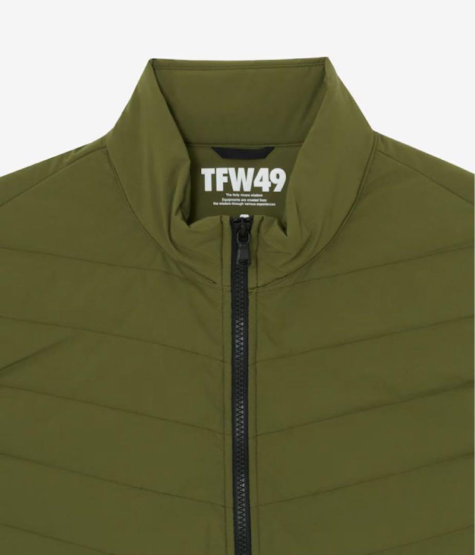 【新品未使用】TFW49 カーキ ダウンベスト メンズウェア Mサイズ ゴルフ