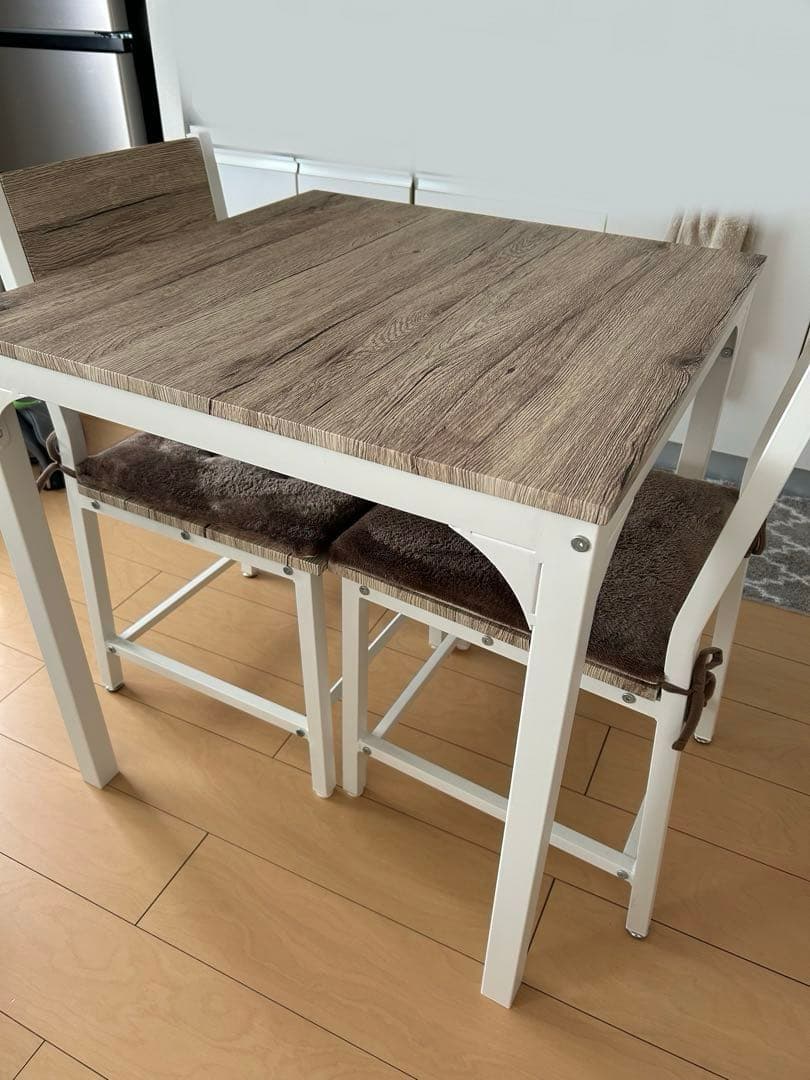 波瑠　木目調ダイニングテーブルセット