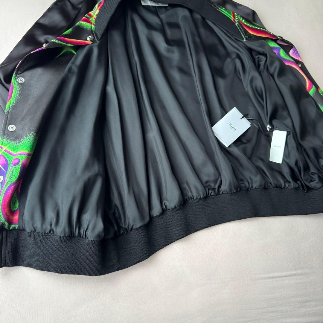 CELINE テディブルゾン コーチジャケット スタジャン　54 ブラック
