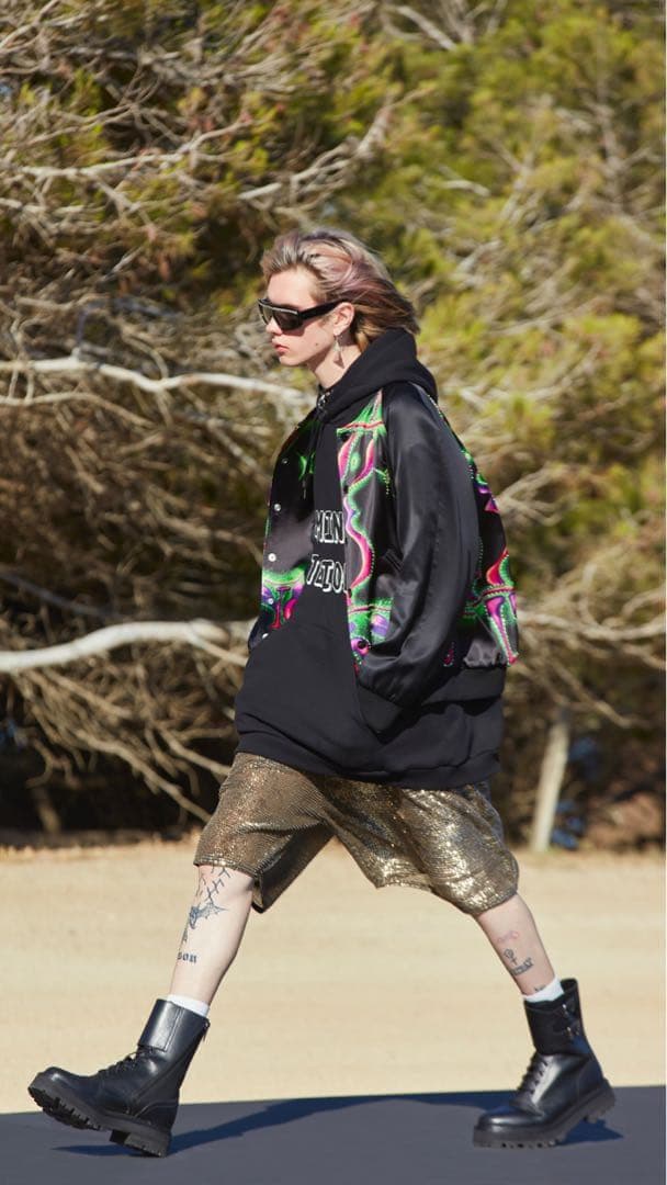 CELINE テディブルゾン コーチジャケット スタジャン　54 ブラック