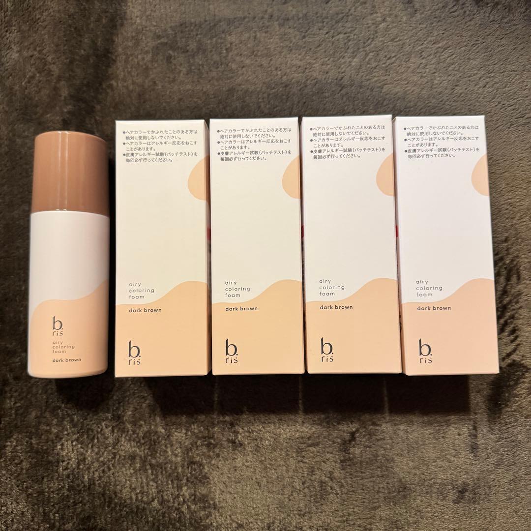 b ris エアリーカラーリングフォーム ダークブラウン 80g 4本