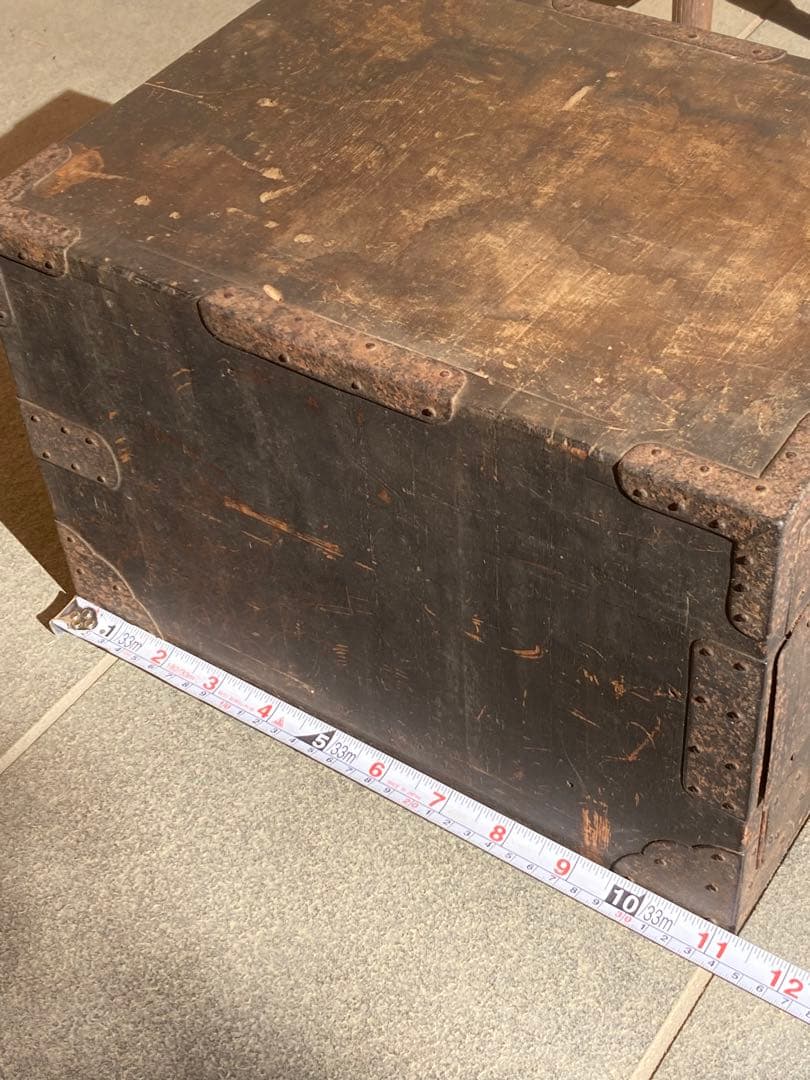 船箪笥　骨董品 古家具 木製箪笥 薬箱 薬箪笥 アンティーク【鍵付き】