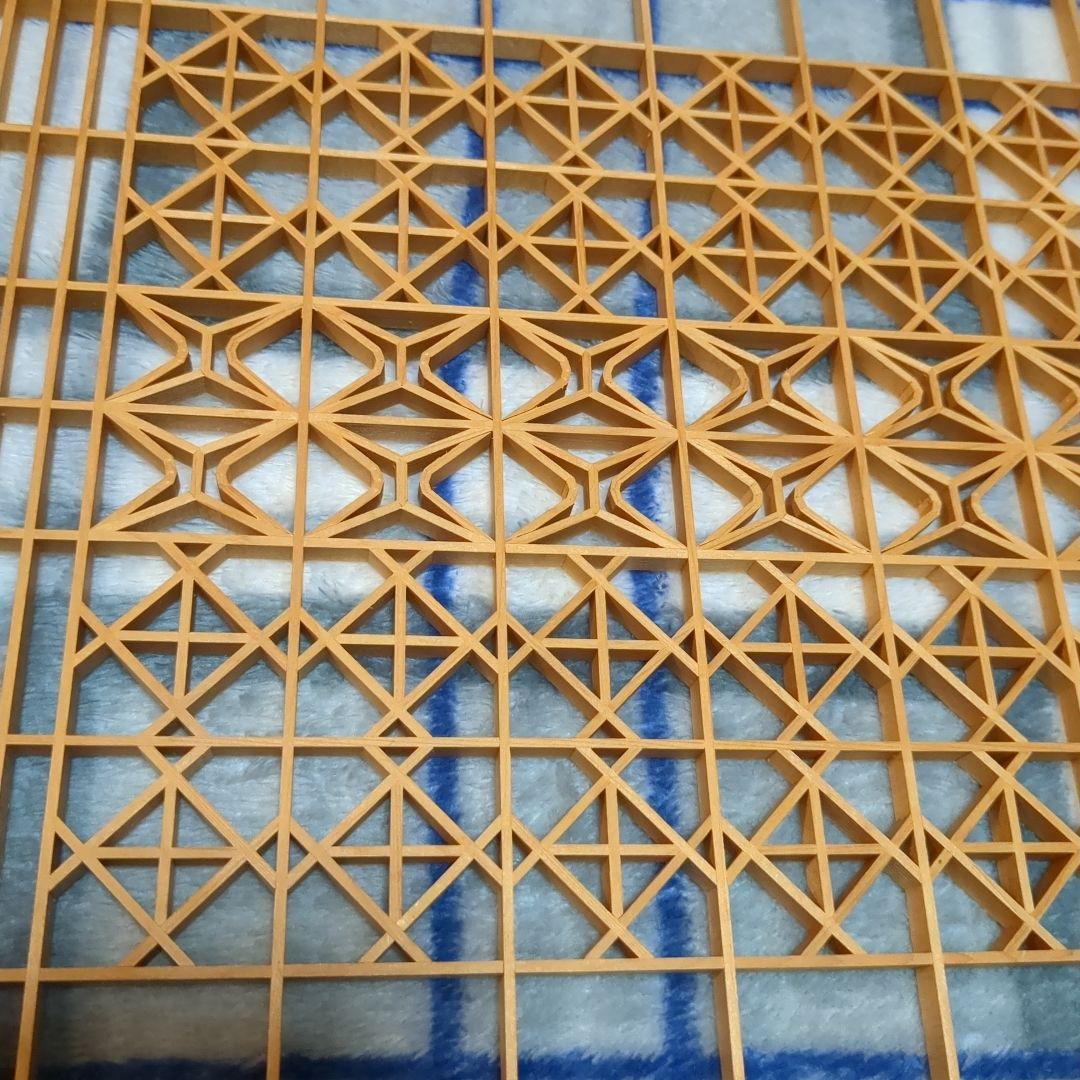 昭和レトロ 組子欄間 1枚 書院障子 建具 衝立 引戸 ガラス戸