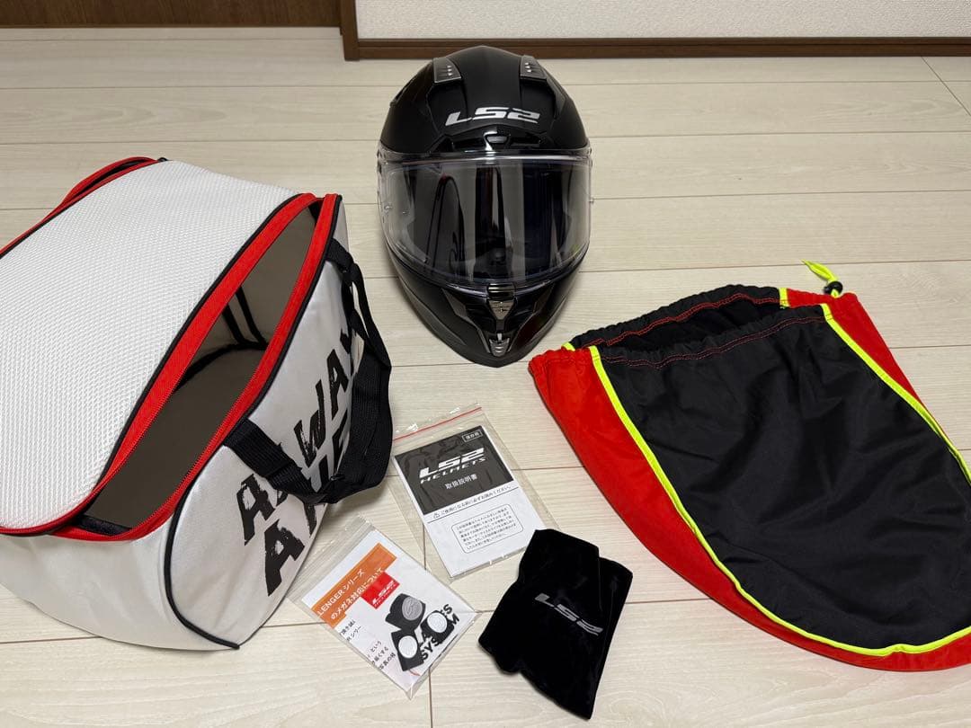 LS2 ヘルメット CHALLENGER F MATT BLACK サイズ M