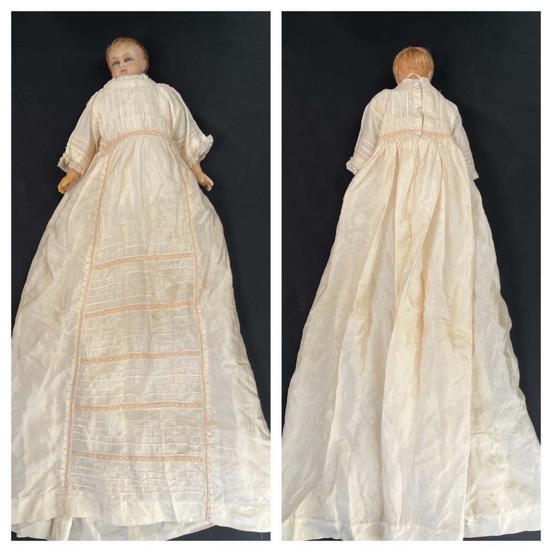 アンティーク英国製 希少ワックスドール 当時物ビスクドールレトロ人形ブロカント