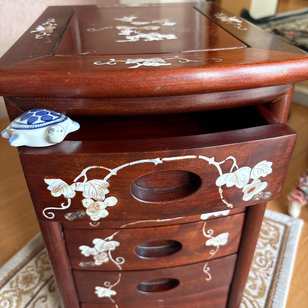 高級木製❣️花梨❣️四段引き出し 箪笥