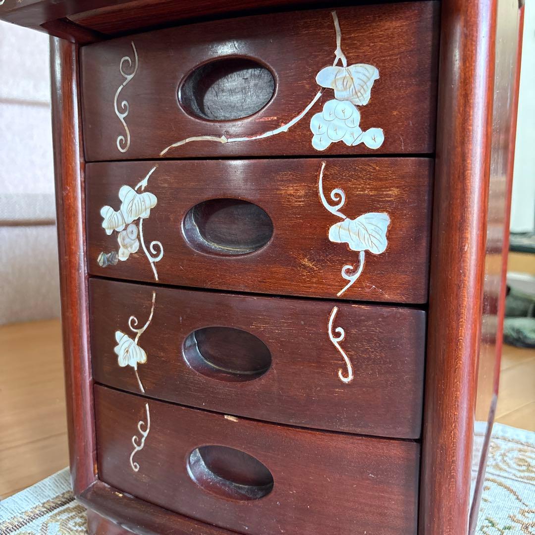 高級木製❣️花梨❣️四段引き出し 箪笥