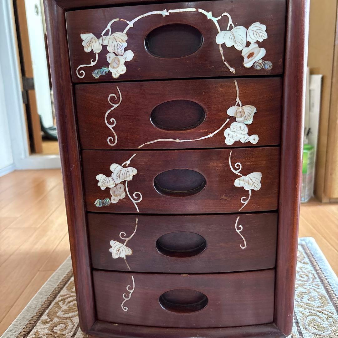 高級木製❣️花梨❣️四段引き出し 箪笥