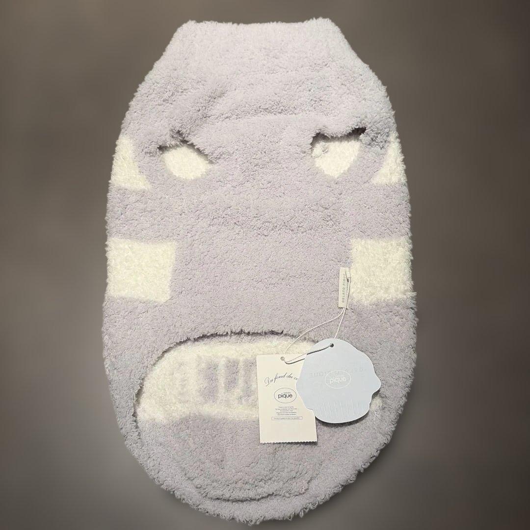 《新品》シュナウザー　犬服　ボーダー　フワフワ　ジェラピケ　XL 可愛い　グレー