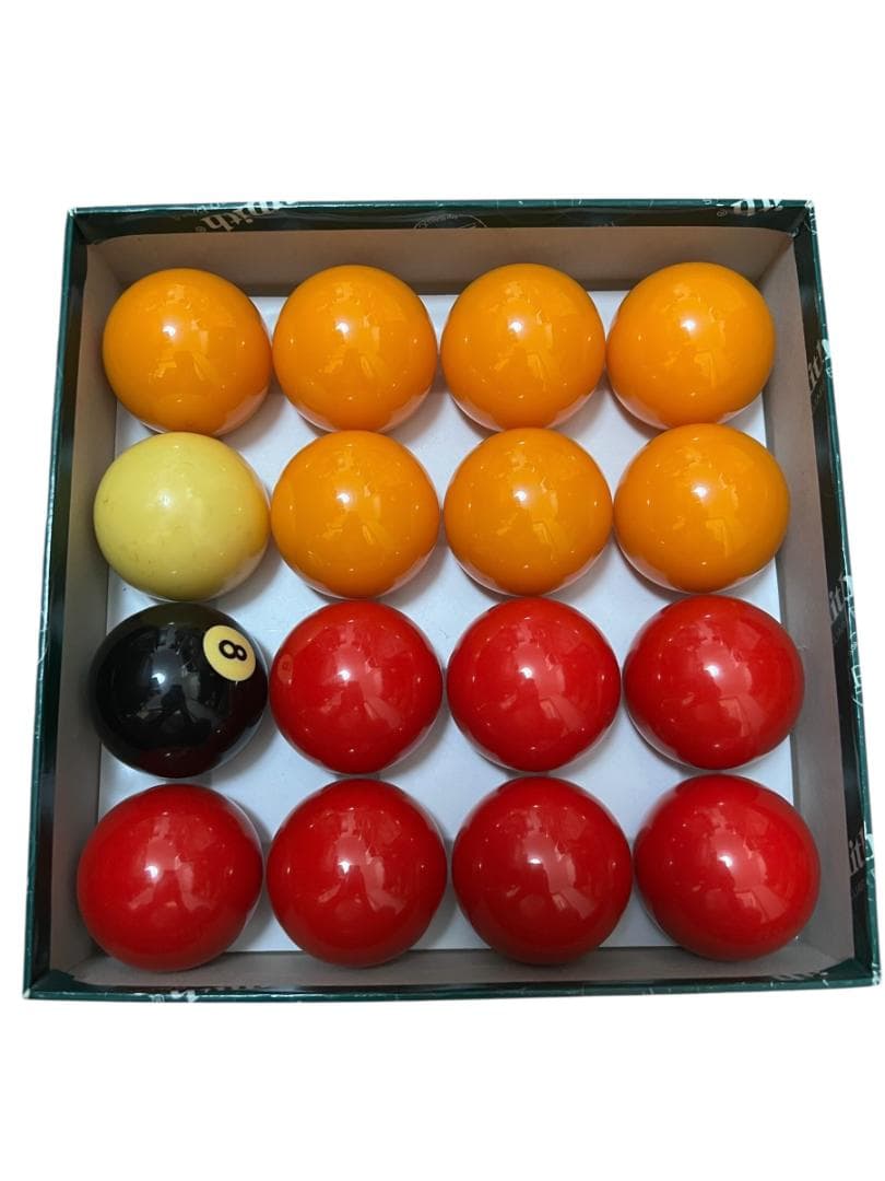 ビリヤードボール 赤黄セット 8ボール用