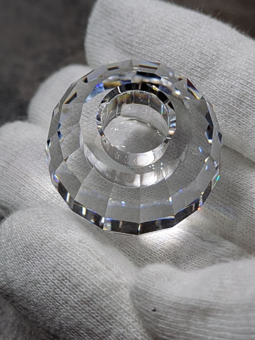 スワロフスキー　swarovski グラスフラワー　チャットン　ミラー台座付