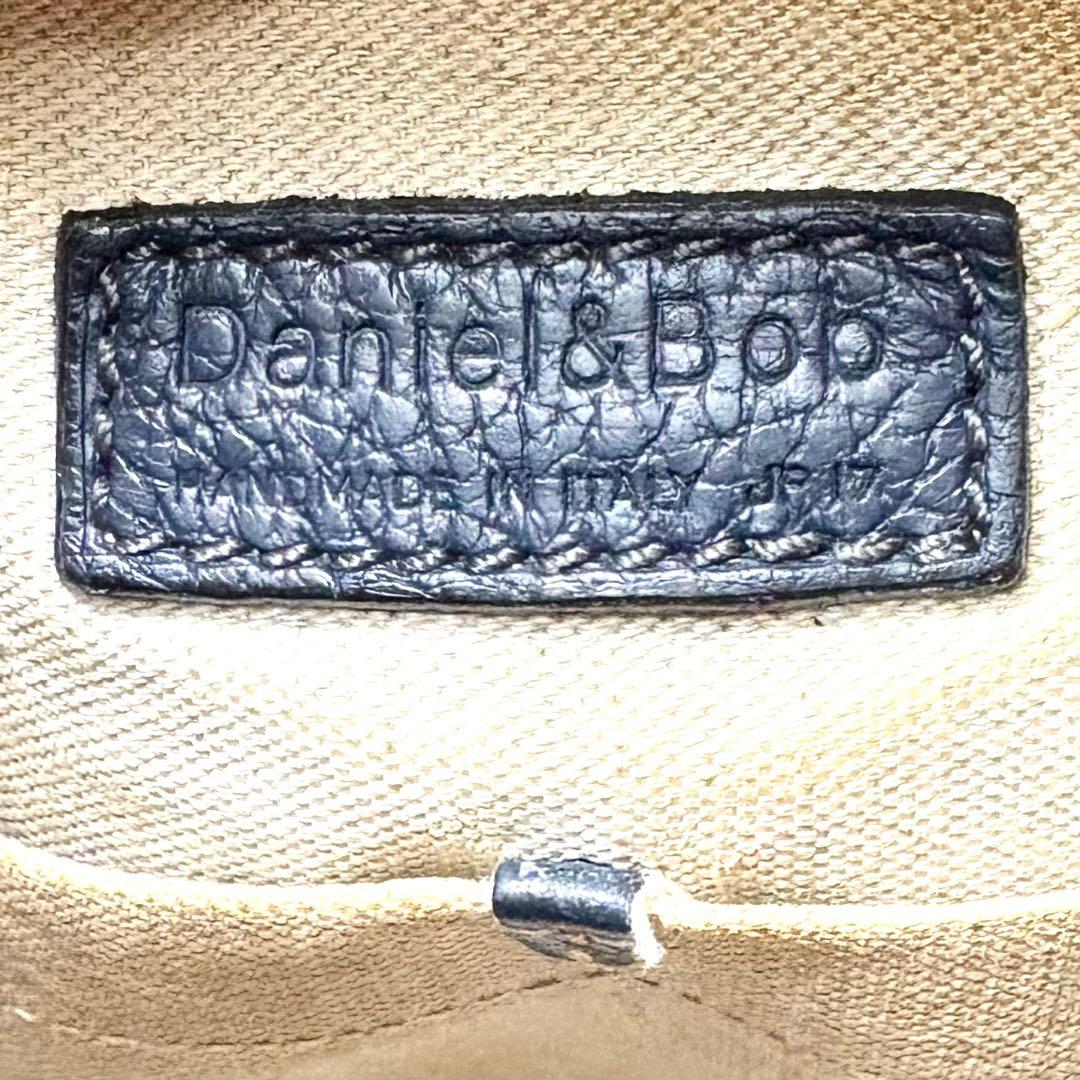 【美品】ダニエル＆ボブ トートバッグ レザー A4可 肩掛け ネイビー 保存袋付