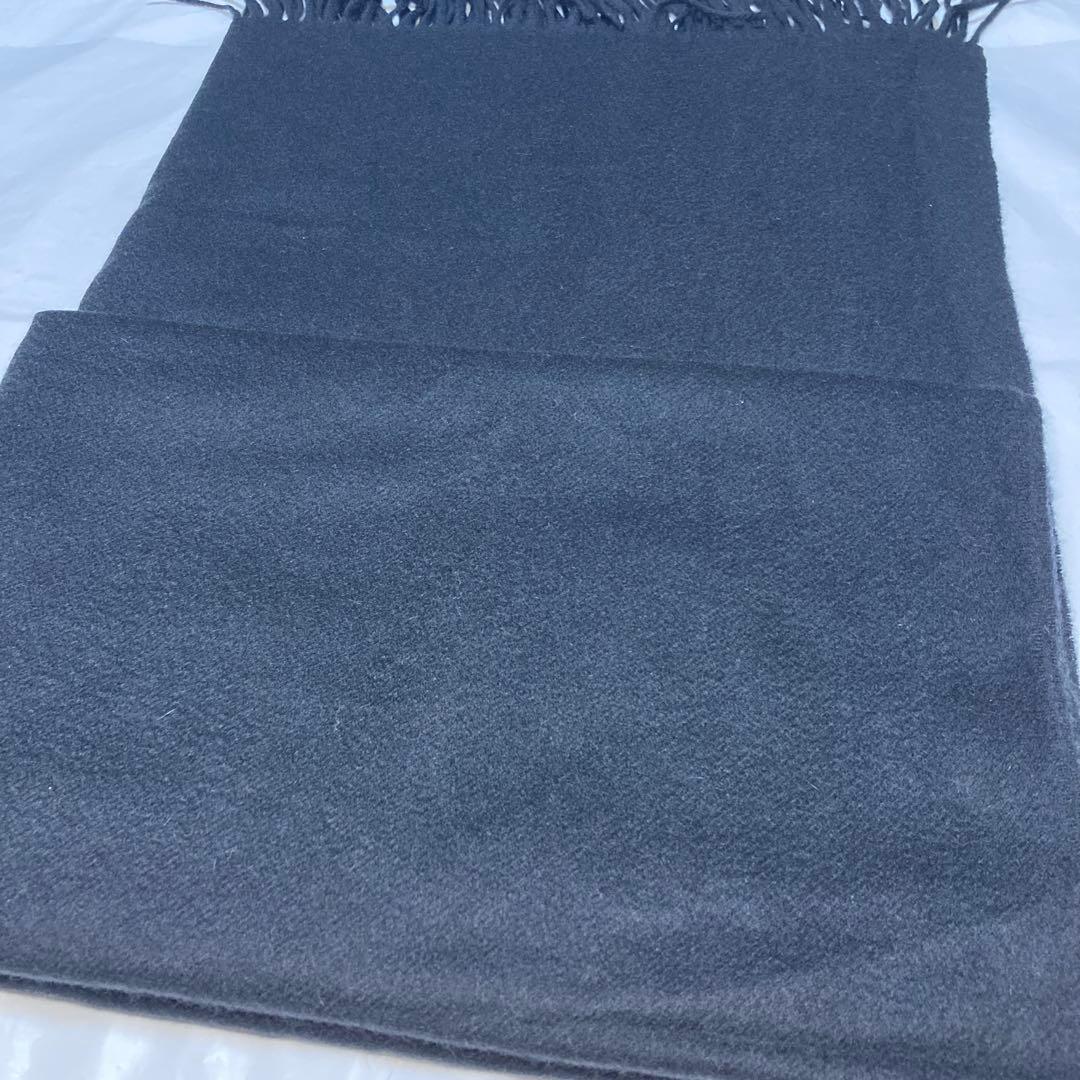 極美品 ジョンストンズ カシミヤ100％ 大判ストール ブラック 国内正規品