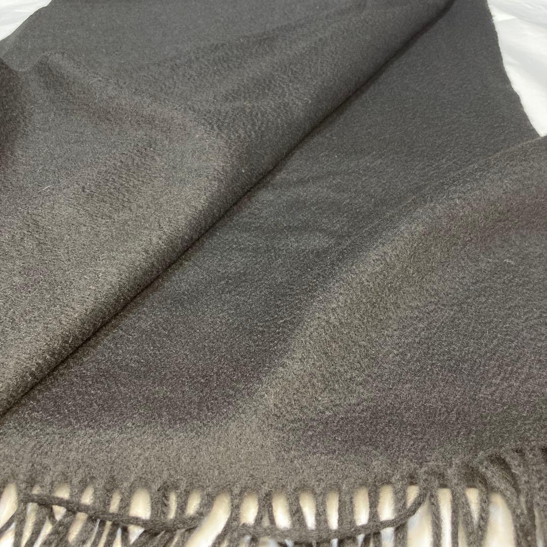極美品 ジョンストンズ カシミヤ100％ 大判ストール ブラック 国内正規品
